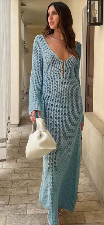 Womens Solid Beach Dress Lightweight Breathable Summer Beachwear by La Sirène Salée