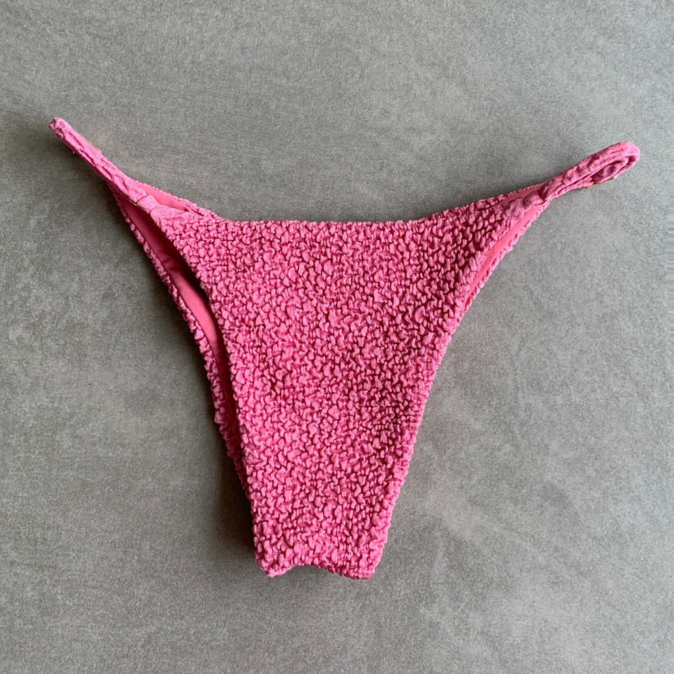 Desert Rose Beehive Textured Tanga Bikini Bottom Hu