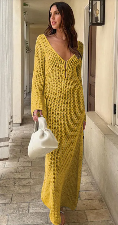 Womens Solid Beach Dress Lightweight Breathable Summer Beachwear by La Sirène Salée