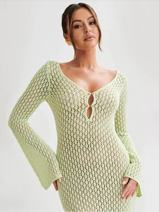 Womens Solid Beach Dress Lightweight Breathable Summer Beachwear by La Sirène Salée