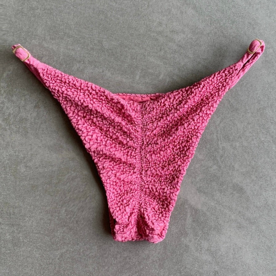 Desert Rose Beehive Textured Tanga Bikini Bottom Hu