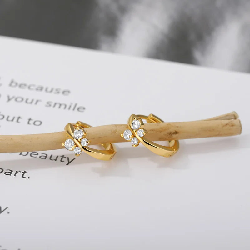 Butterfly Hoop Earrings for Women - Elegant Gold or Silver Charm Jewelry