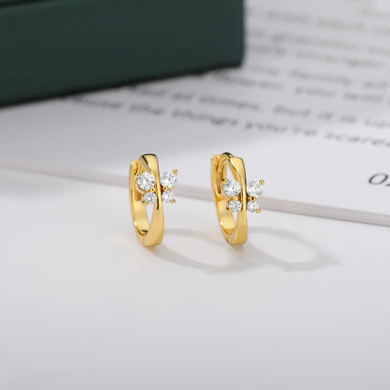 Butterfly Hoop Earrings for Women - Elegant Gold or Silver Charm Jewelry