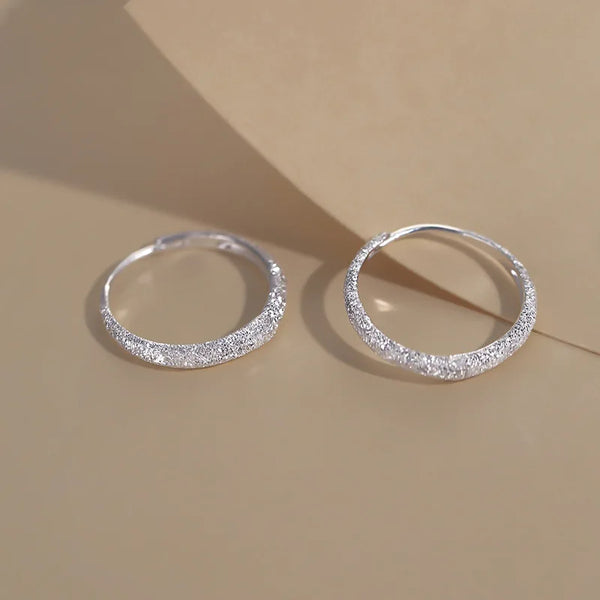 Elegant 925 Silver Hoop Earrings