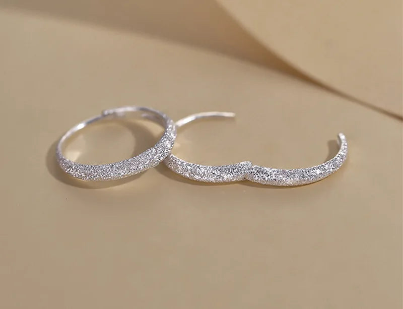 Elegant 925 Silver Hoop Earrings