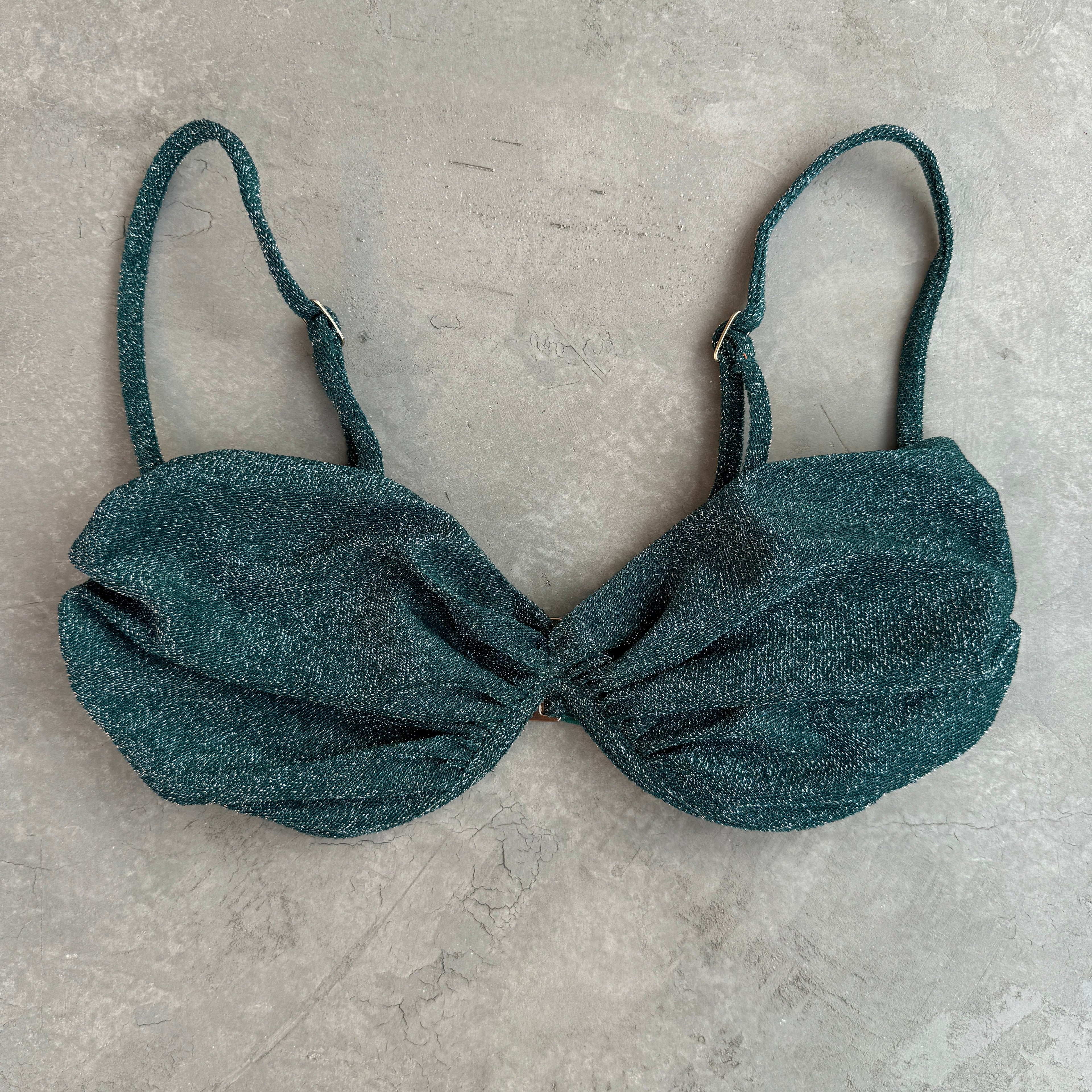 Teal Sparkle Haven Bikini Top