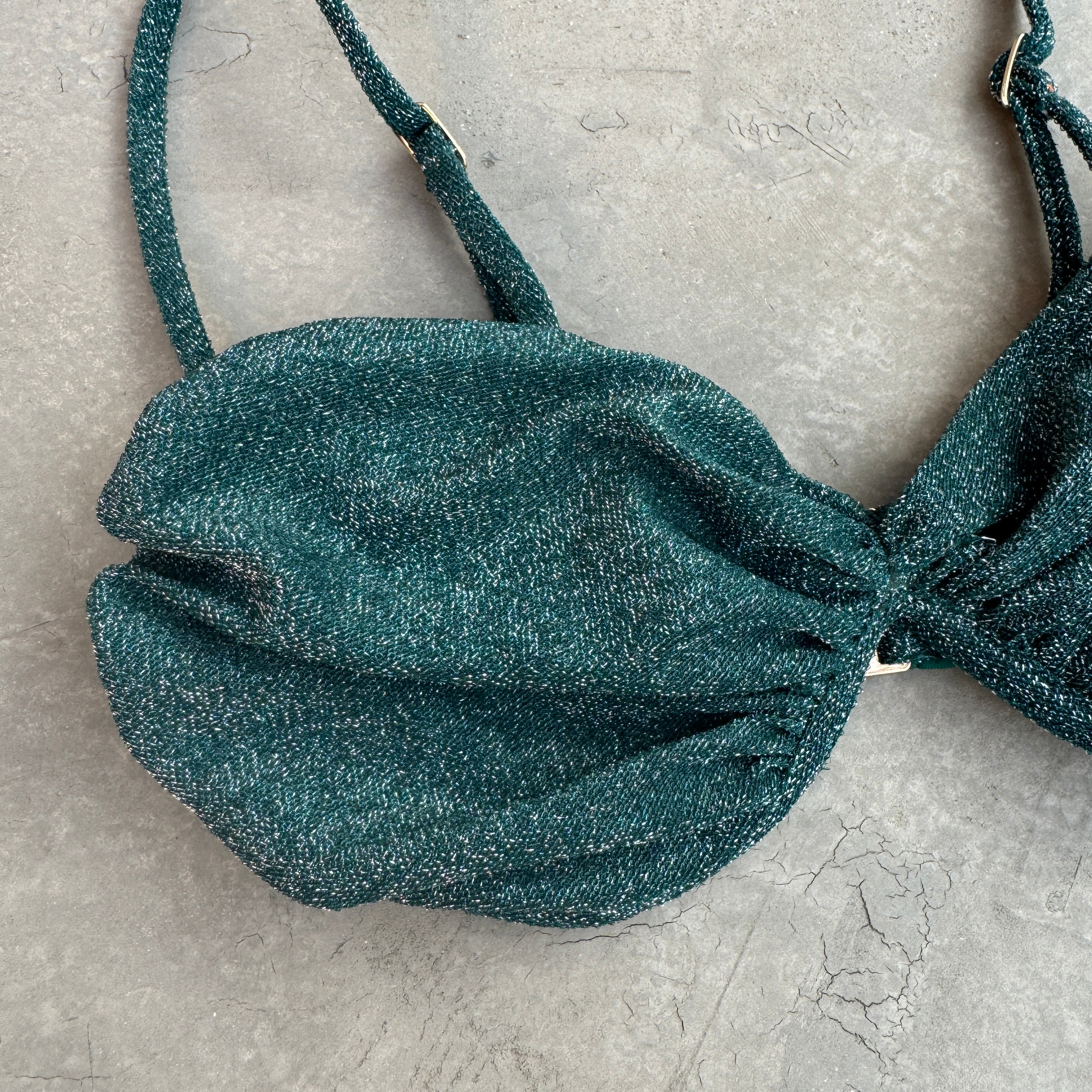 Teal Sparkle Haven Bikini Top