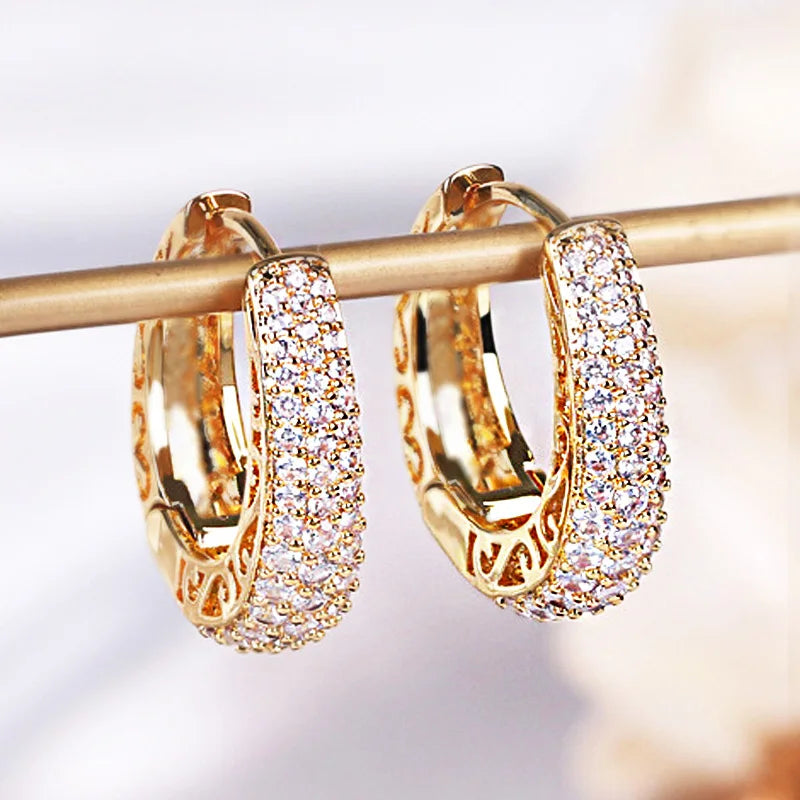 Gold Hollow Hoop Earrings for Women