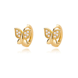 Stainless Steel Butterfly Hoop Earrings - 2023 Trending Gold Jewelry for Women & Girls