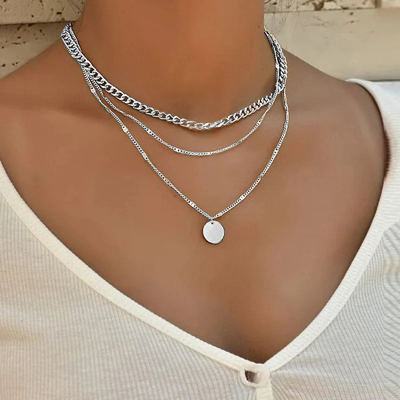 Layered Pendant Necklace for Women