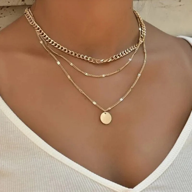 Layered Pendant Necklace for Women