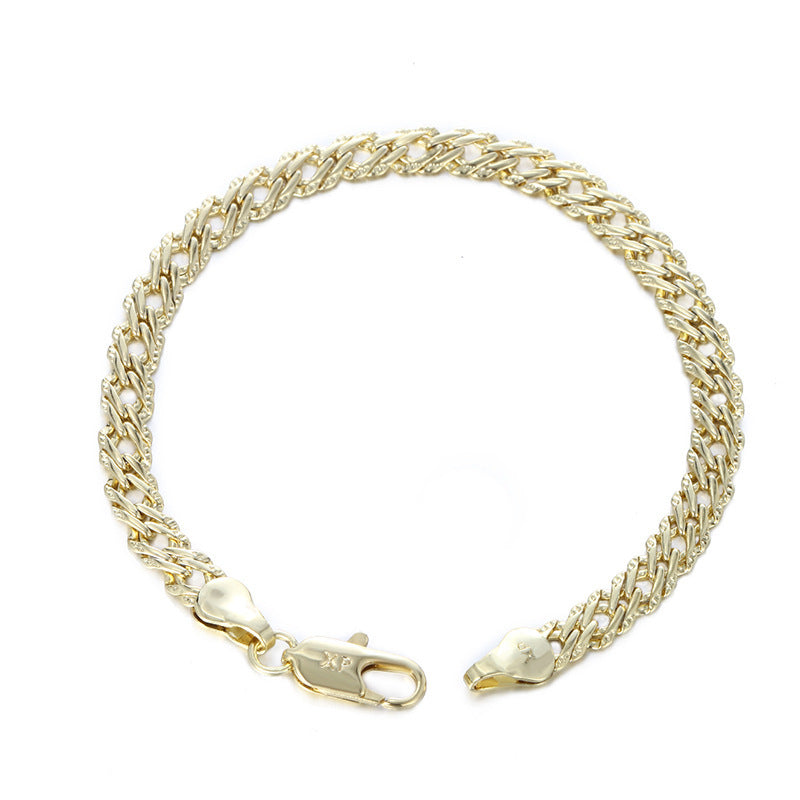 Retro Thick Chain Golden Bracelet - High-Sense Jewelry for Women